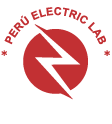 Logo Perú Electric Lab, laboratorio de calibración de equipos de medición y pruebas o ensayos de rigidez dieléctrica para guantes, mangas, botas aislantes, pértigas aislantes, alfombras aislantes, certificación inacal